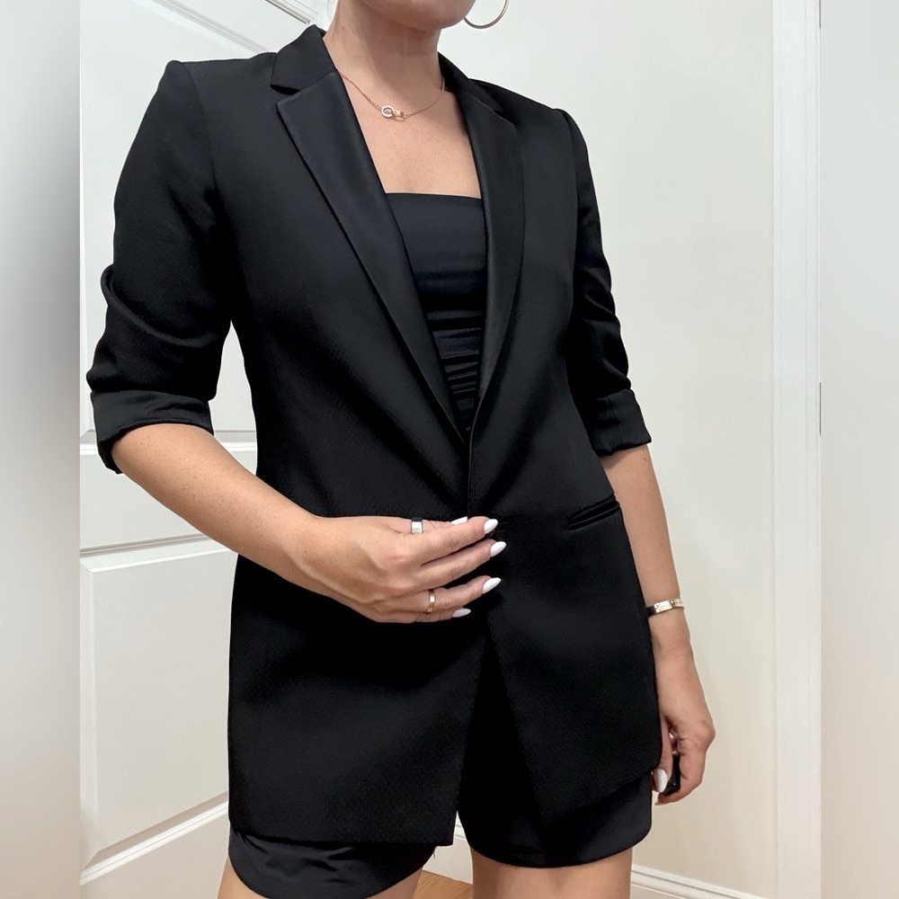 All Saints Classic Black Women's Taxido Blazer